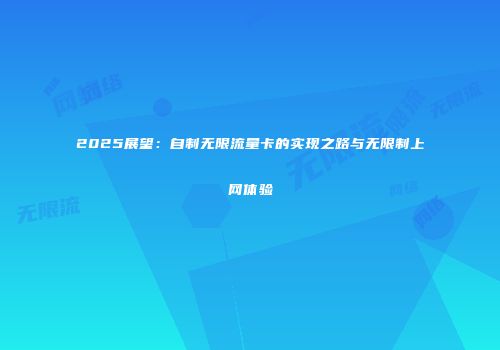 2025展望：自制无限流量卡的实现之路与无限制上网体验