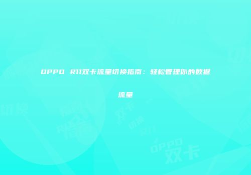 OPPO R11双卡流量切换指南：轻松管理你的数据流量