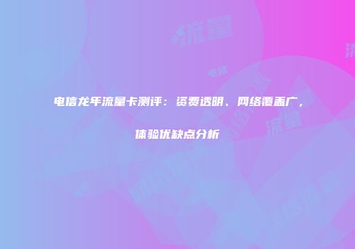 电信龙年流量卡测评:资费透明、网络覆盖广,体验优缺点分析