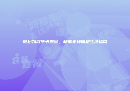 轻松领取年卡流量,畅享无线网络生活指南