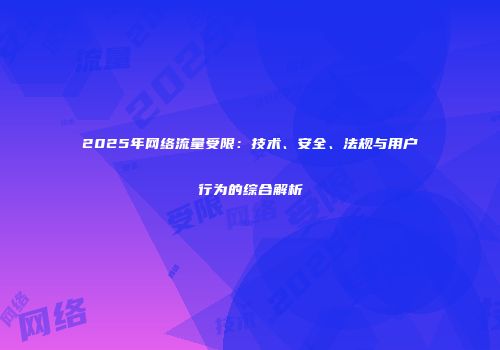 2025年网络流量受限：技术、安全、法规与用户行为的综合解析
