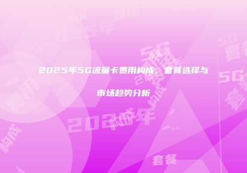 2025年5G流量卡费用构成、套餐选择与市场趋势分析