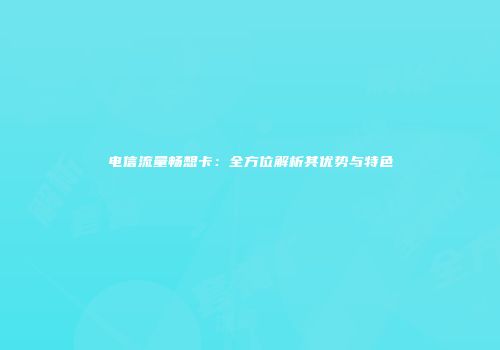 电信流量畅想卡：全方位解析其优势与特色