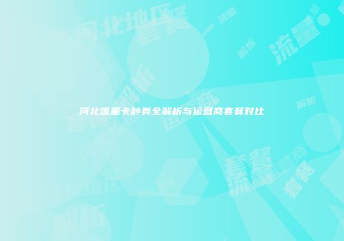 河北流量卡种类全解析与运营商套餐对比