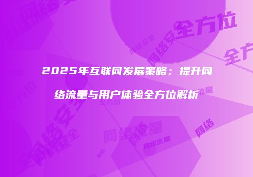 2025年互联网发展策略：提升网络流量与用户体验全方位解析