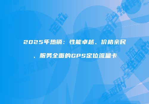 2025年热销：性能卓越、价格亲民、服务全面的GPS定位流量卡