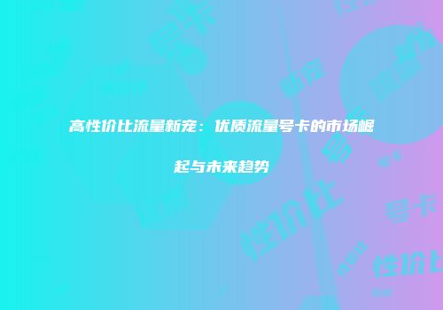 高性价比流量新宠：优质流量号卡的市场崛起与未来趋势