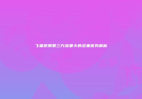 飞猫使用第三方流量卡的多重优势解析