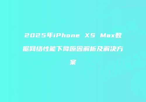 2025年iPhone XS Max数据网络性能下降原因解析及解决方案