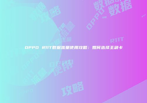 OPPO R11T数据流量使用攻略:如何选择主副卡