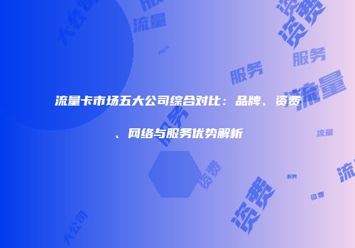 流量卡市场五大公司综合对比：品牌、资费、网络与服务优势解析