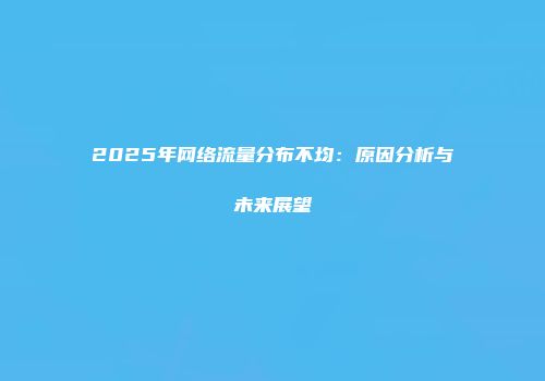 2025年网络流量分布不均：原因分析与未来展望