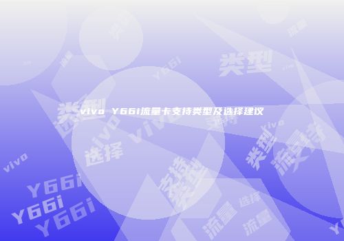 vivo Y66i流量卡支持类型及选择建议