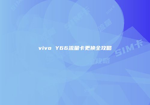 vivo Y66流量卡更换全攻略