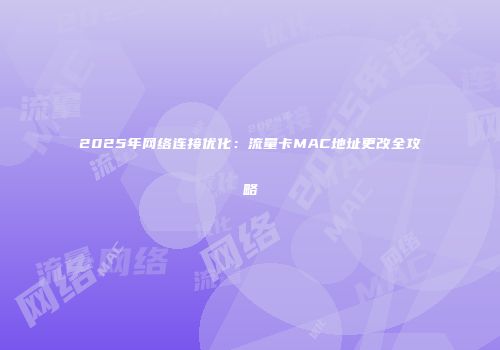 2025年网络连接优化:流量卡MAC地址更改全攻略